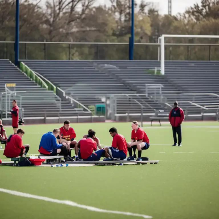 Visual representation of "bench" - A place for people to sit in sports and games when they are not playing