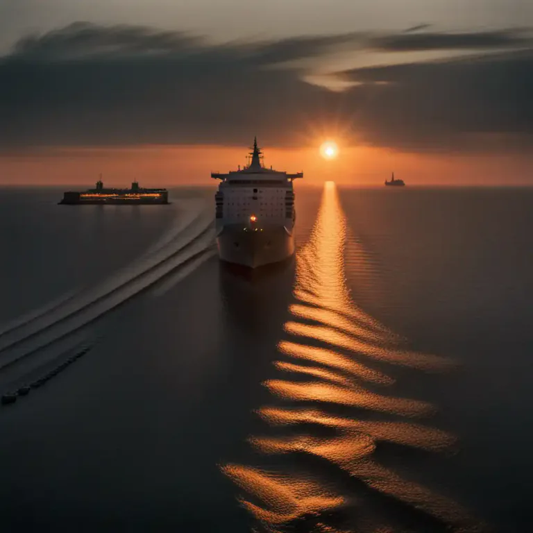Visual representation of "dock" - To take a ship or boat to a dock.