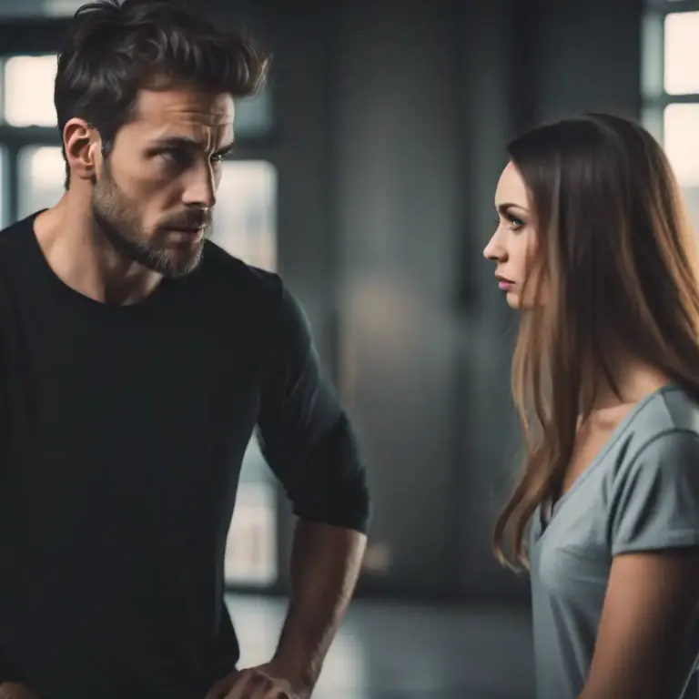Visual representation of "weaken" - To make someone feel less confident or less determined.