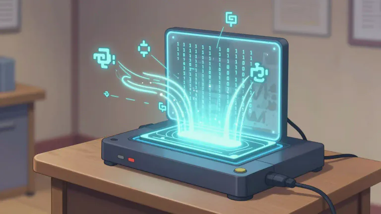 Visual representation of "interpreter" - A program that interprets high-level programming languages, turning them into machine code that computers can use.