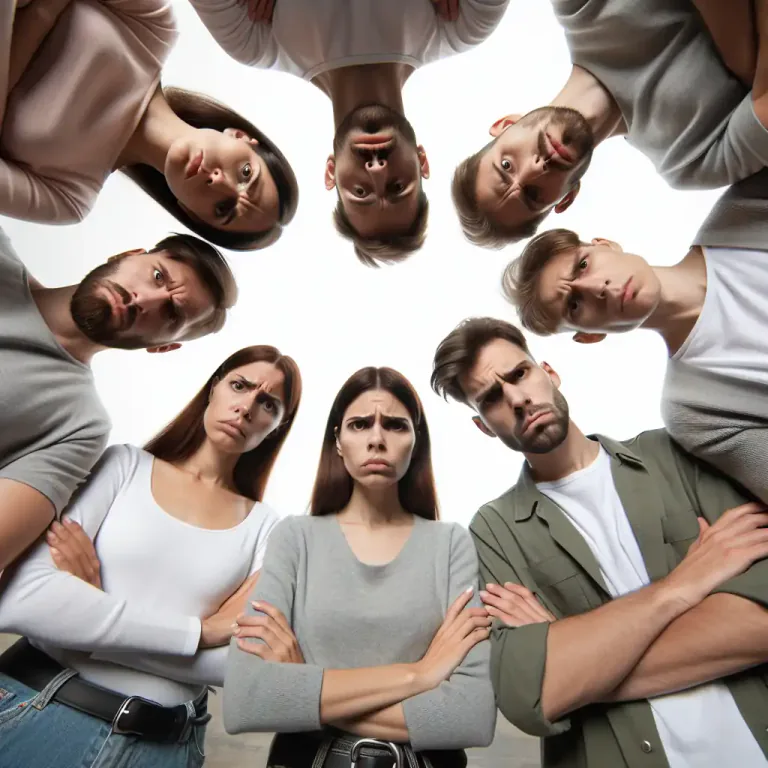 Visual representation of "disharmony" - A state of conflict or antagonism