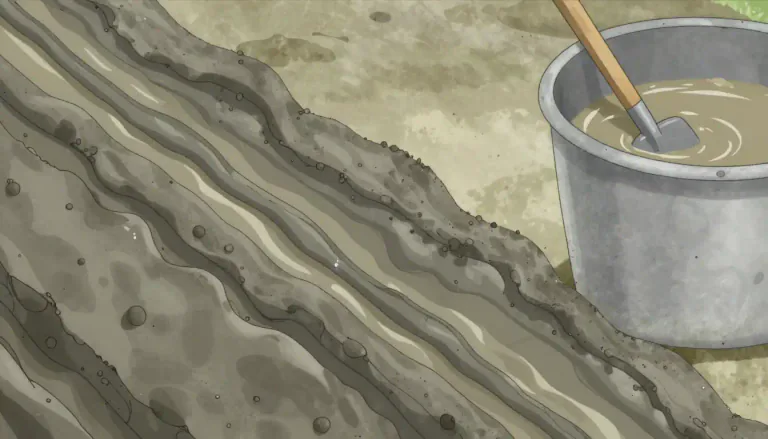 Visual representation of "bentonite" - Bentonite is a type of absorbent clay formed from volcanic ash, often used in various applications such as thickening agents, sealants, and drilling fluids.