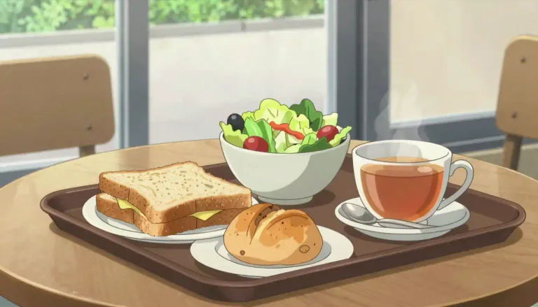 Visual representation of "tiffin" - A light meal or lunch, especially one taken during the middle of the day.