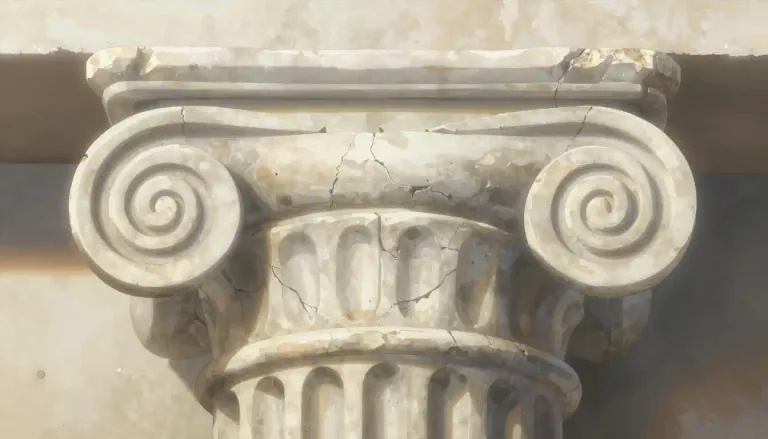 Visual representation of "volute" - A spiral or scroll-like ornament found especially in the capital of an Ionic column.