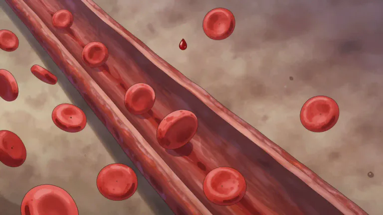 Visual representation of "embolic" - Describing something that travels through the blood and causes obstruction to vessels.