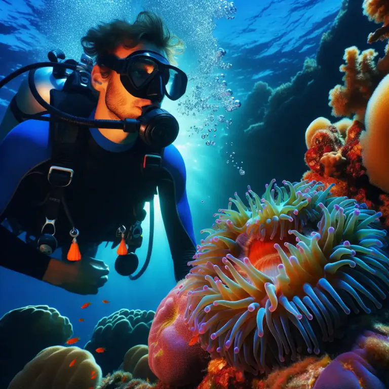 Visual representation of "anemone" - A sea animal that looks like a flower and often sticks to rocks under the water.