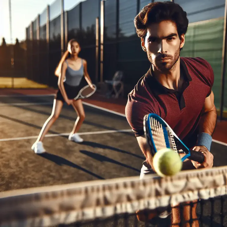 Visual representation of "serve" - To hit the ball to start a game in tennis or volleyball.