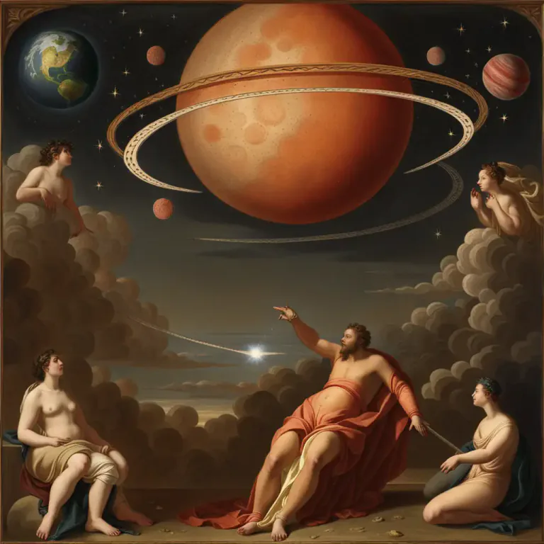 Visual representation of "opposition" - In astrology, an aspect in which two planets are opposite each other in the chart.