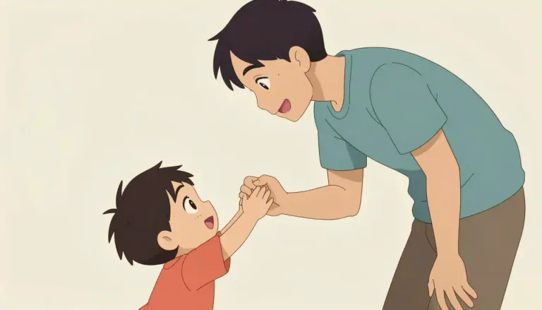 Visual representation of "papa" - a child's word for father