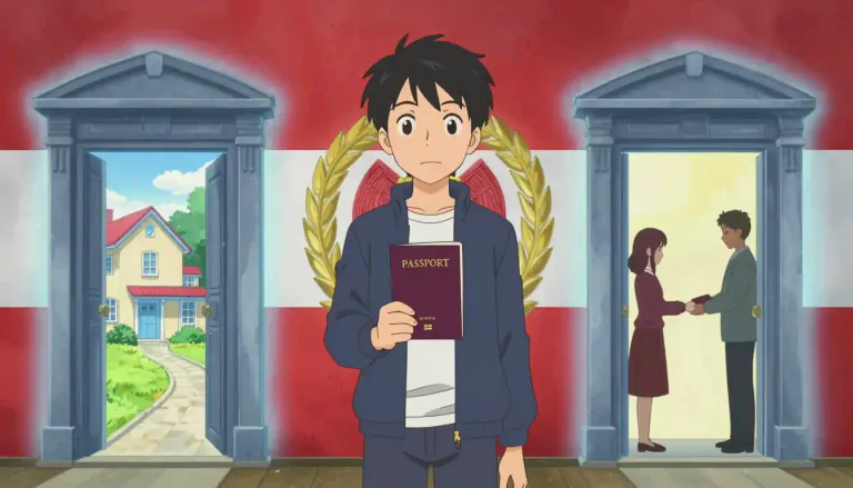 Visual representation of "nationality" - It is the status of belonging to a particular nation by birth or naturalization.