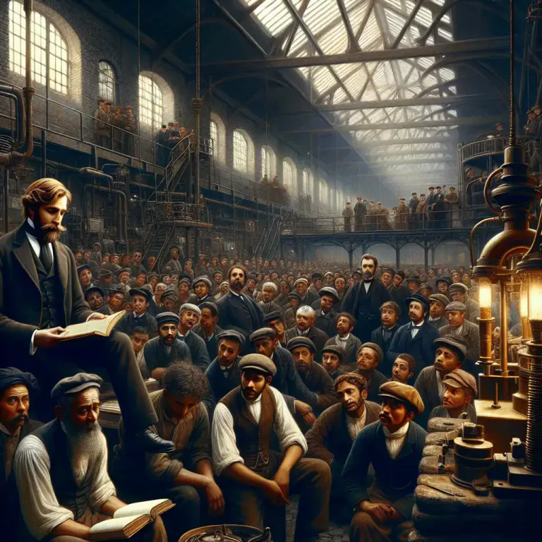Visual representation of "lector" - Someone employed to read to others, often in a factory or workplace in the past