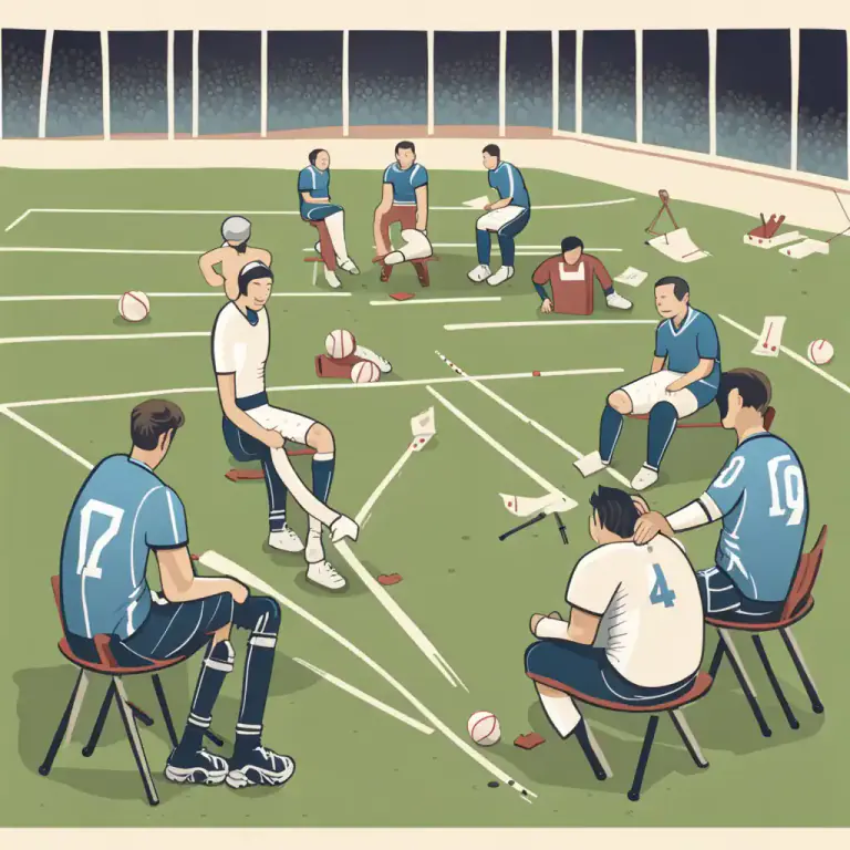 Visual representation of "hors de combat" - Not able to fight in a war or competition because of injuries or other problems.