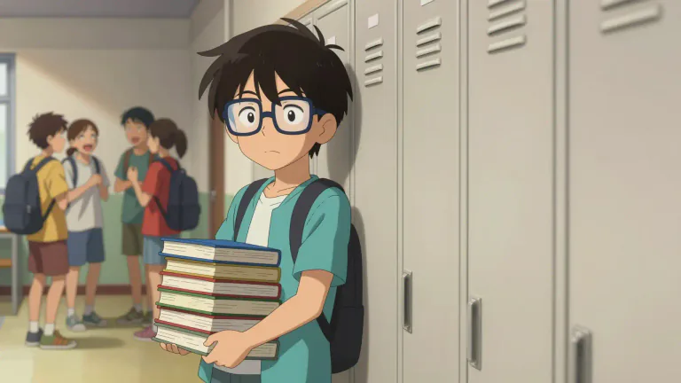 Visual representation of "dweeb" - A boring, unattractive, or socially awkward person who is not interesting or cool.