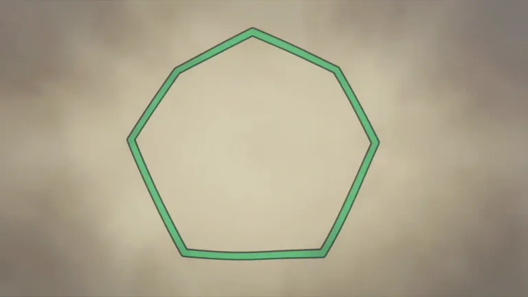 Visual representation of "heptagon" - A shape with seven sides and seven corners