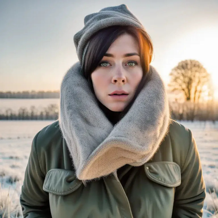 Visual representation of "briskness" - Characteristic of being brisk or cold weather