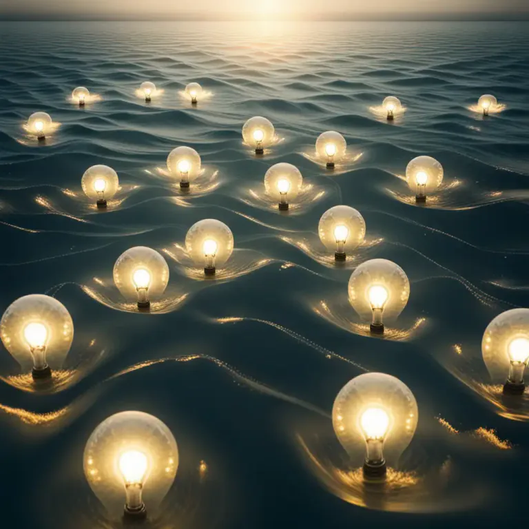 Visual representation of "an ocean of something" - A very large amount or number of something.