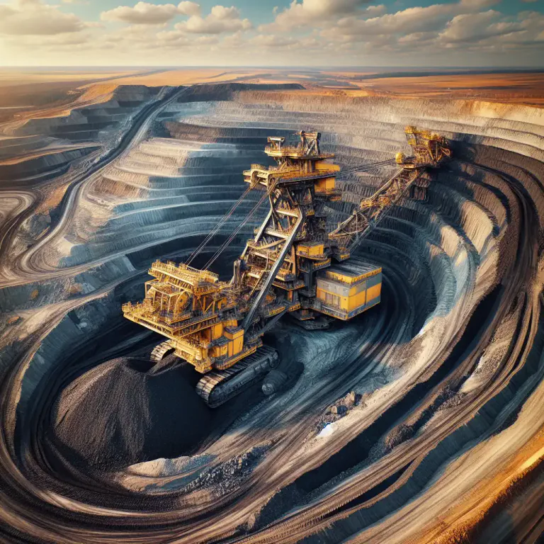 Visual representation of "overburden" - In mining, it refers to the rock or soil overlying a mineral deposit