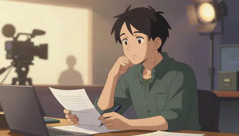 Visual representation of "screenwriter" - A person who writes the script for a film or television show