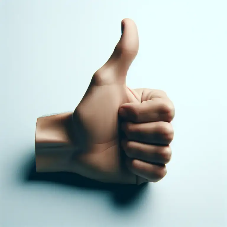 Visual representation of "yes and no" - To express disagreement or contrast.