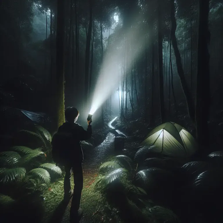 Visual representation of "torchlight" - A flashlight or a portable battery-powered electric light.