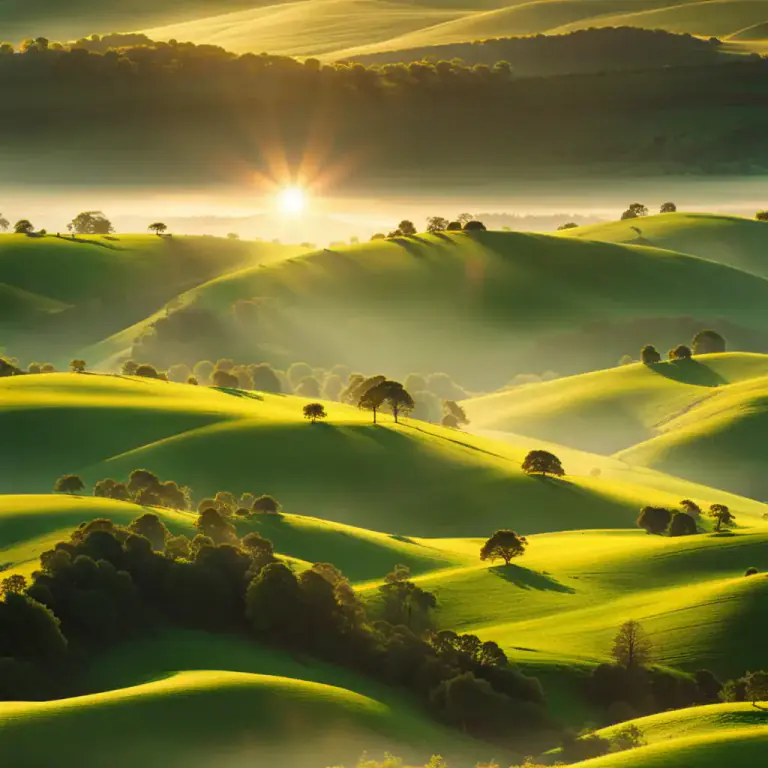Visual representation of "daybreak" - The first light of day