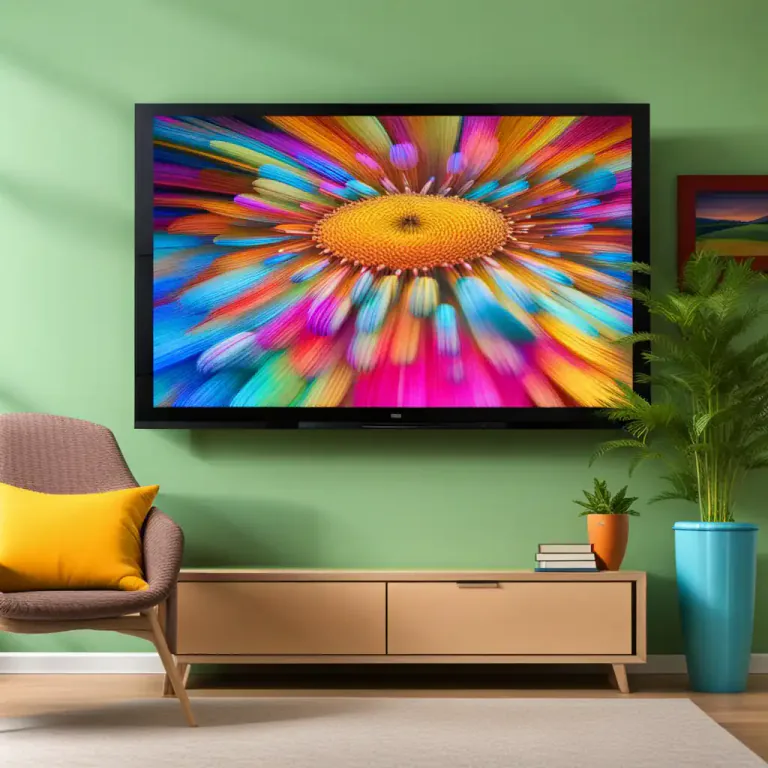 Visual representation of "plasma" - A type of visual display used in televisions