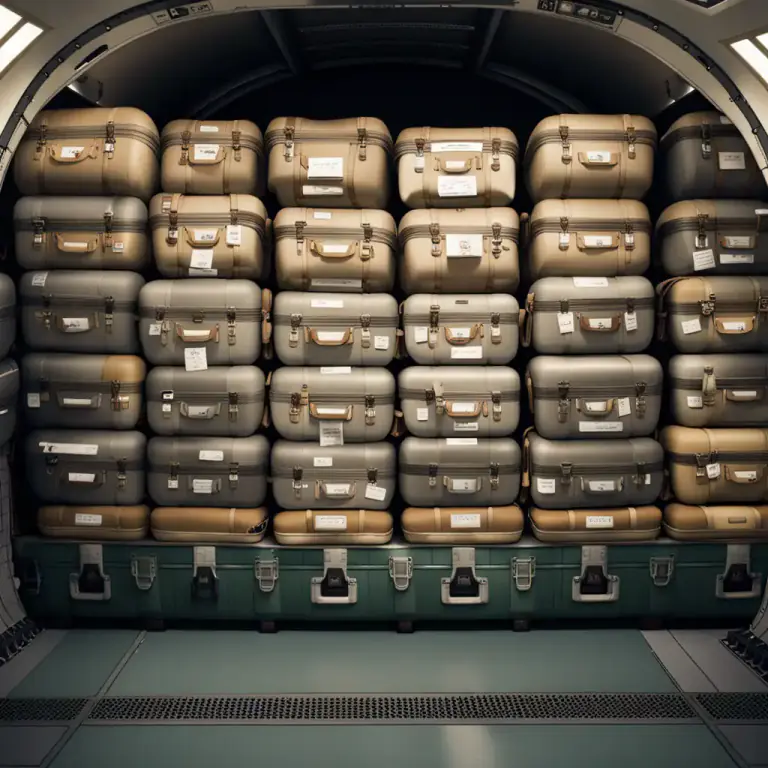 Visual representation of "cargo" - The baggage of passengers in an aircraft.