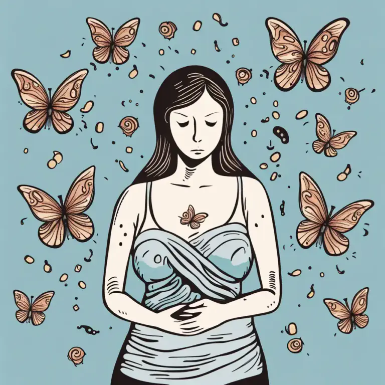 Visual representation of "tummy" - In a figurative sense, the tummy can refer to an emotional feeling, especially feeling full of fear or anxiety.