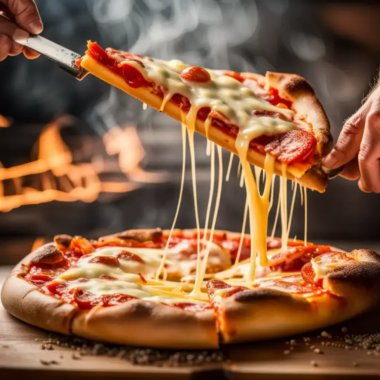Visual representation of "cheesy" - Something containing a lot of cheese
