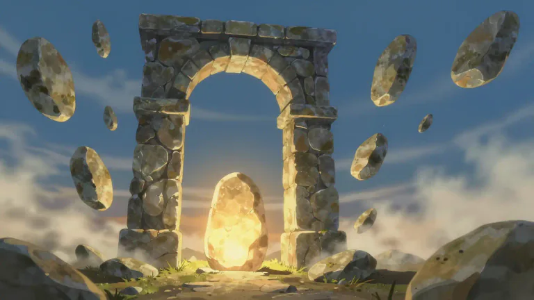 Visual representation of "cornerstone" - The most important part of something that everything else depends on.
