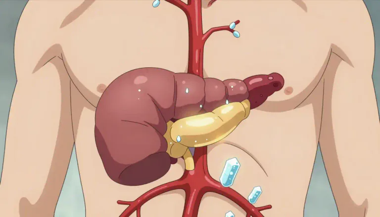 Visual representation of "insulin" - A hormone produced in the pancreas which helps your body to control the amount of sugar in your blood.