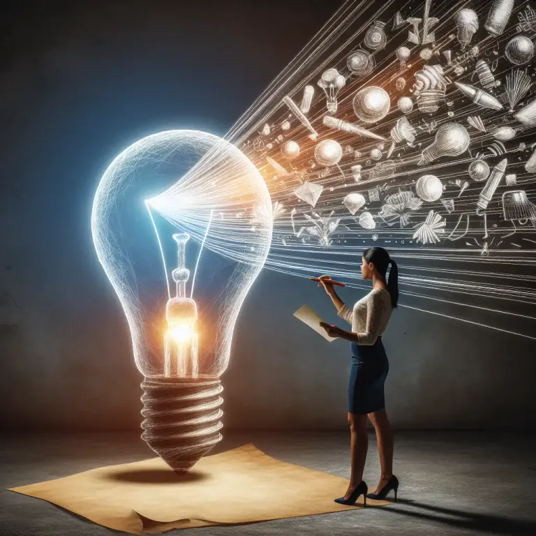 Visual representation of "author" - A person who started or created something such as a plan, idea, or work.