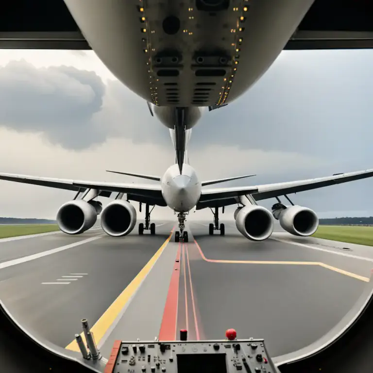 Visual representation of "approach" - The final path followed by an aircraft as it is landing
