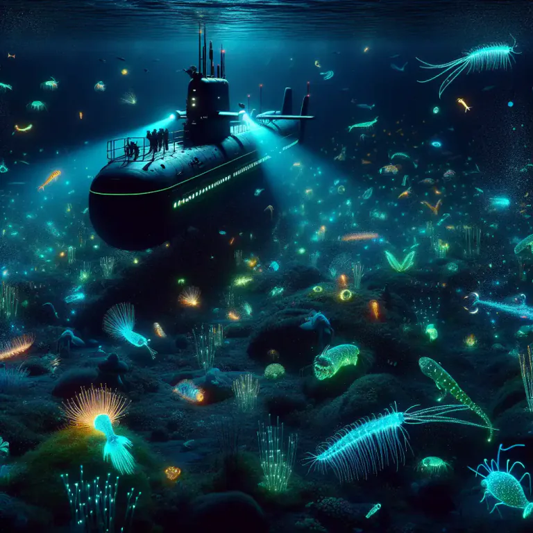Visual representation of "abyssal" - Relating to or denoting the depths of the ocean, especially between about 3000 and 6000 meters down