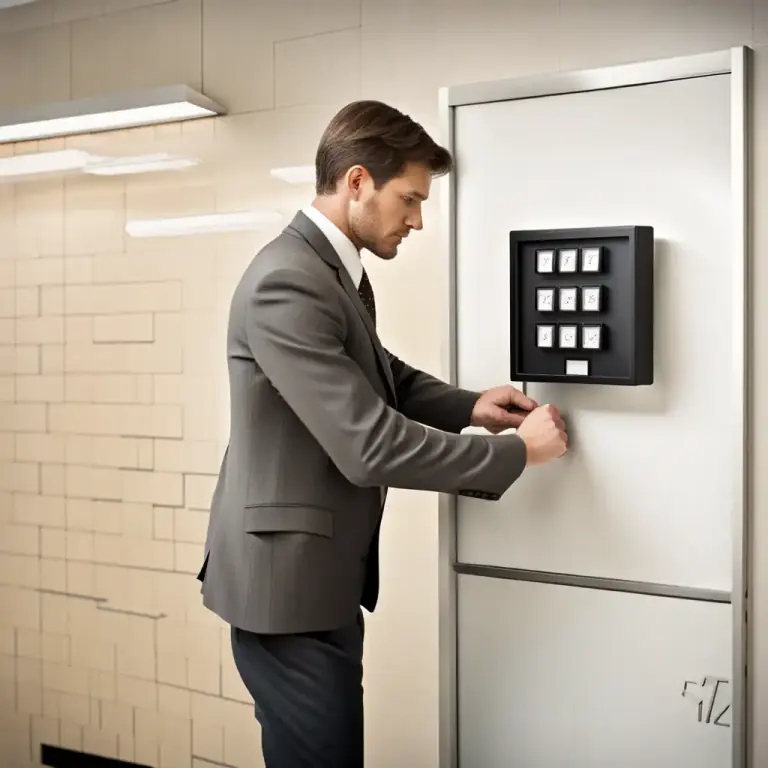 Visual representation of "punch out" - To record the time of leaving work on a time clock