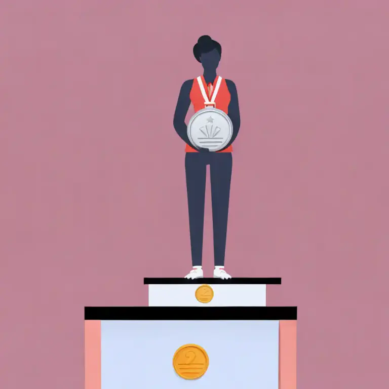 Visual representation of "second" - In the second position.