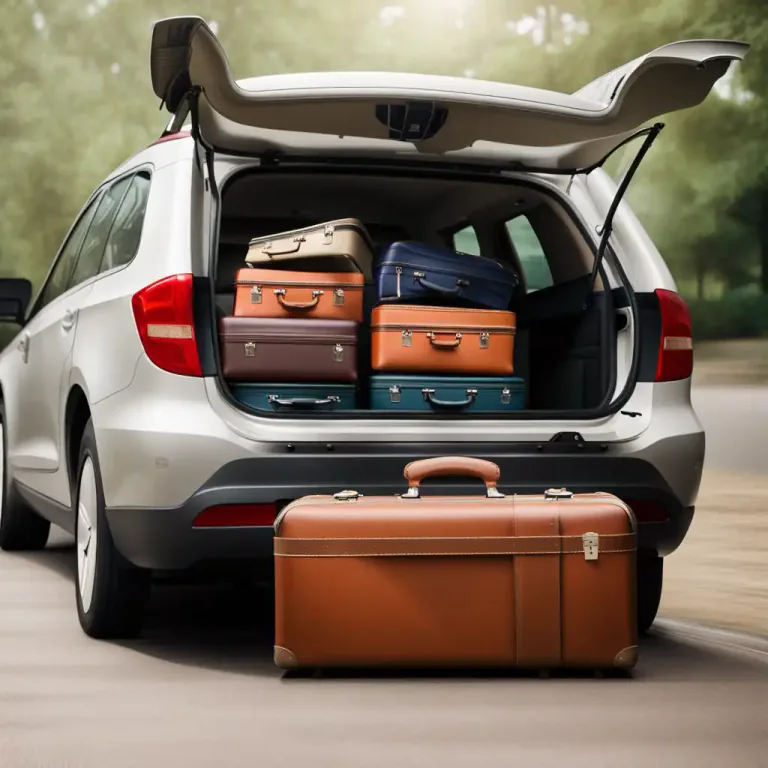 Visual representation of "trunk" - The large, usually hard part at the back of a car where you can store things.