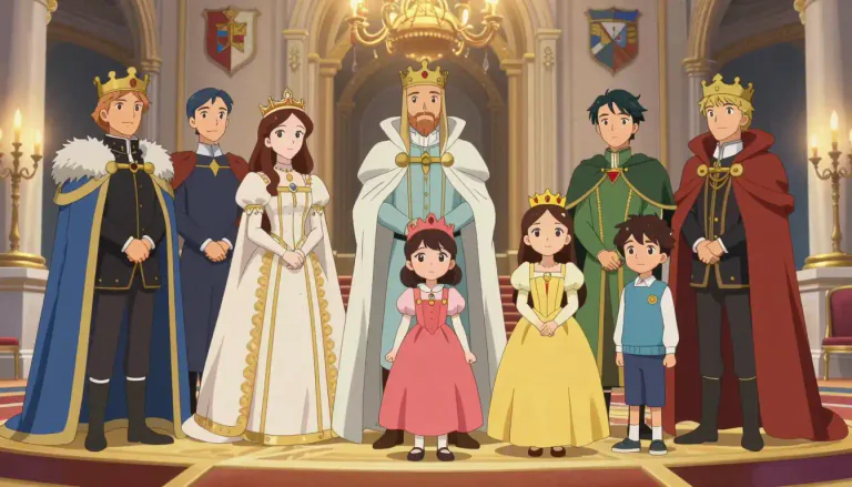 Visual representation of "royalty" - People of royal blood, or members of a royal family