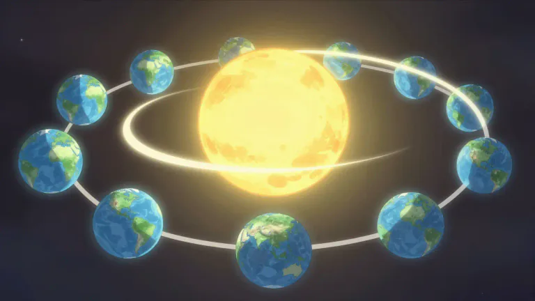 Visual representation of "revolve" - Turn continuously around a certain point, possibly in a circle