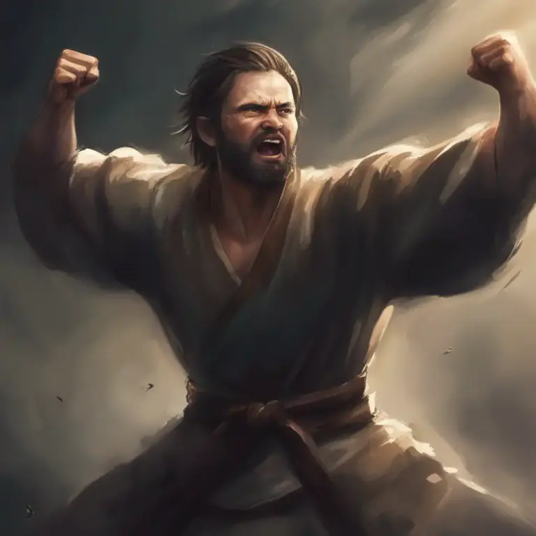 Visual representation of "ward off" - To stop someone from attacking you