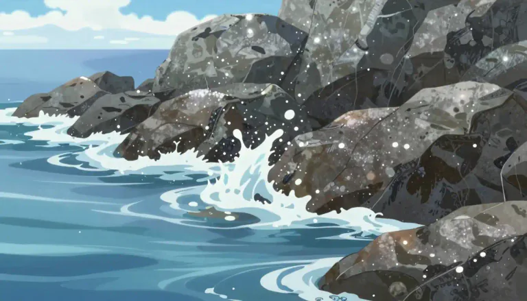 Visual representation of "briny" - Containing a lot of salt, salty like the sea.