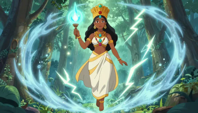 Visual representation of "orisha" - An orisha is a spirit or deity worshipped in the traditional Yoruba religion, each representing different aspects of the world and human experience.