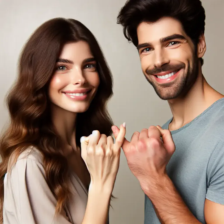 Visual representation of "pinky" - A promise made by interlocking the pinky fingers of two people.