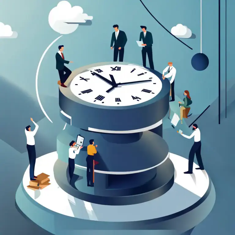 Visual representation of "force the pace" - To make things happen or progress more quickly