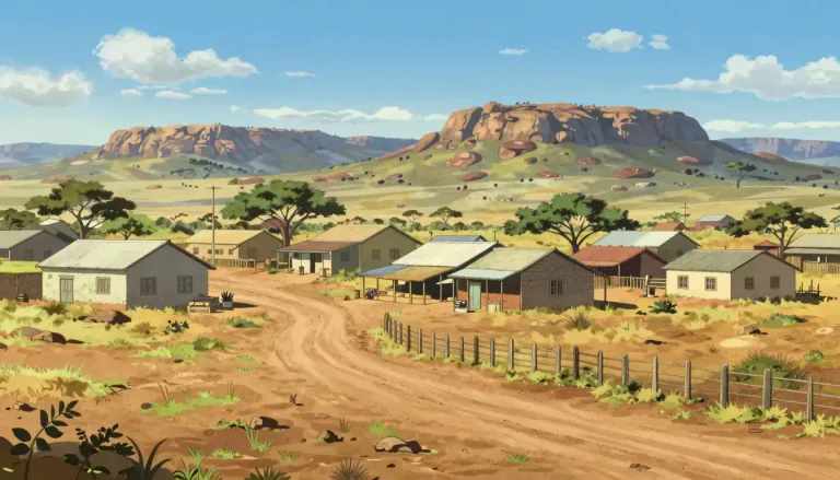 Visual representation of "dorp" - A small village, usually in South Africa.