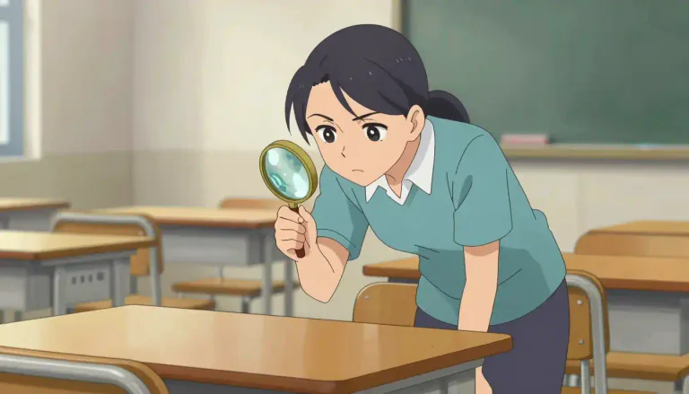 Visual representation of "inspect" - To look at something or someone carefully in order to discover something