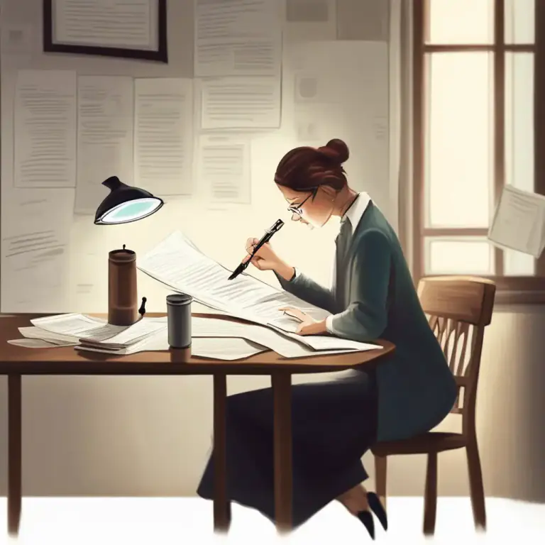 Visual representation of "read over" - To read something carefully from beginning to end