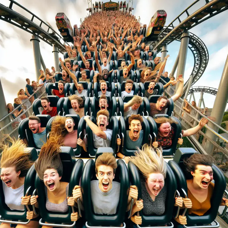 Visual representation of "roller" - A thrilling ride at an amusement park.