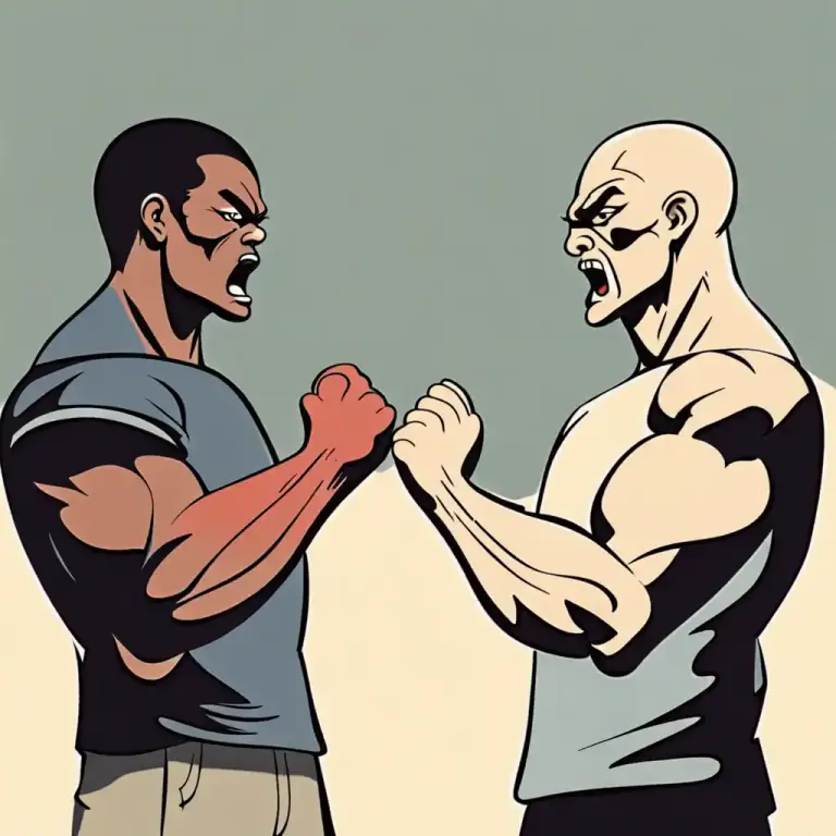 Visual representation of "start something" - To initiate a conflict or argument with someone