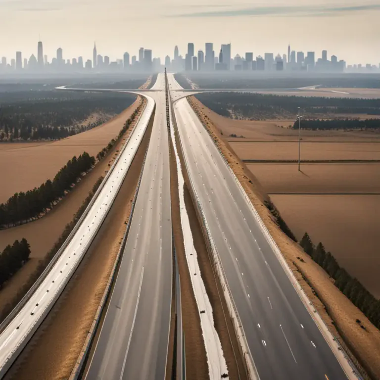 Visual representation of "communicate" - Connect with another place, making travel or transport possible